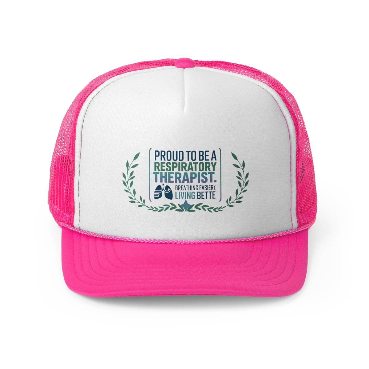 Respiratory Therapist Trucker Hat – Proud to Be a Respiratory Therapist | Breathing Easier, Living Better | RT Appreciation Gift Cap