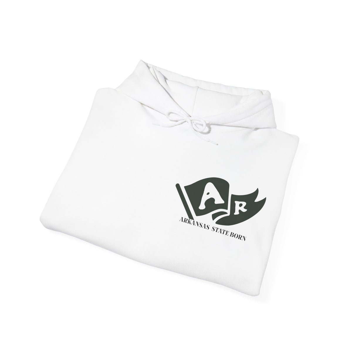 Arkansas State Born and Raised Unisex Hoodie - Natural State Pride Design