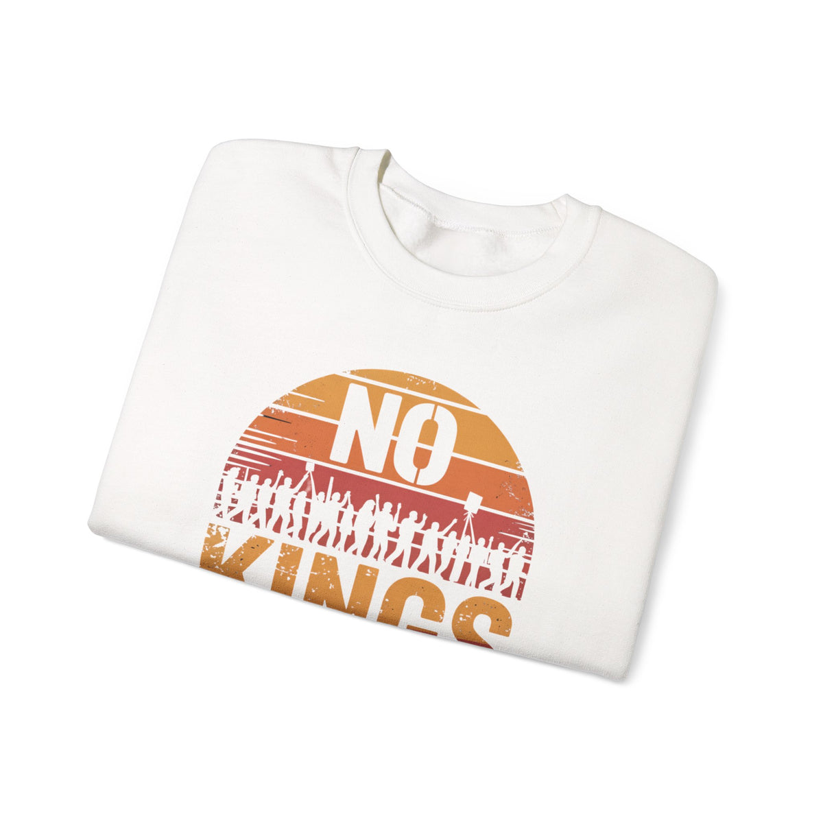 No Kings Parade” Retro Text Sweatshirt – Vintage-Inspired Peaceful Protest Message, Unisex Civil Rights Statement Apparel
