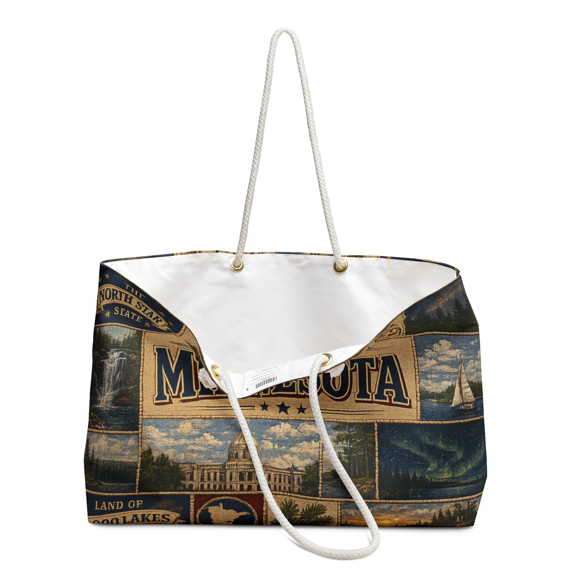 Minnesota Vintage Collage Weekender Bag