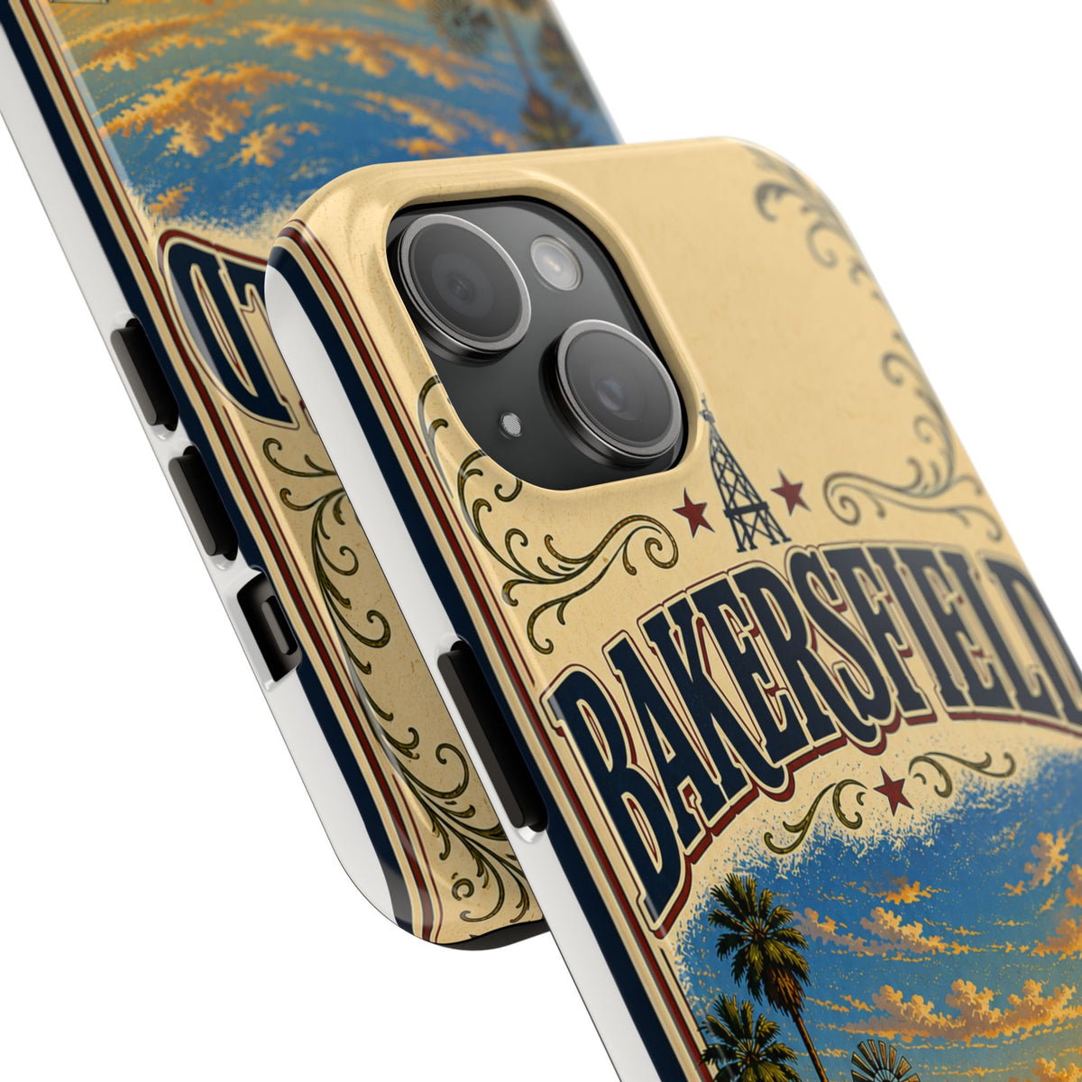 Bakersfield California Vintage Travel Phone Case Country Music Capital Retro Oil Fields Farmland Cover