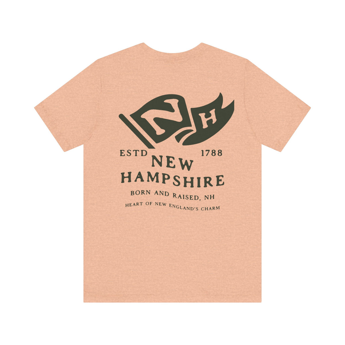 New Hampshire Born & Raised T-Shirt – Live Free or Die Pride, Front & Back Design