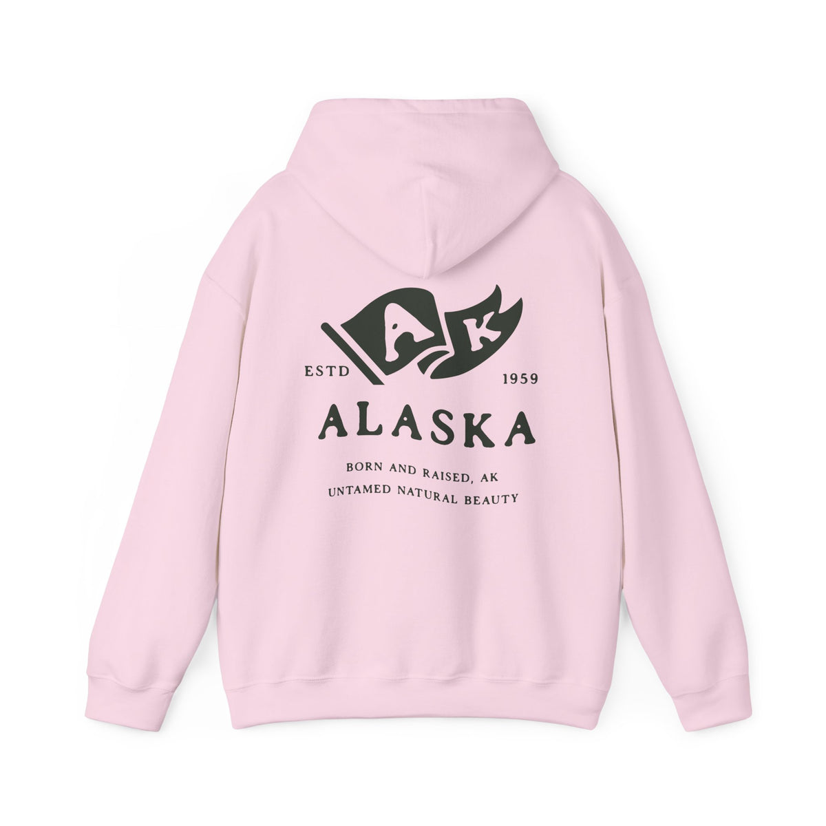 Alaska State Born and Raised Unisex Hoodie - The Last Frontier Pride Design