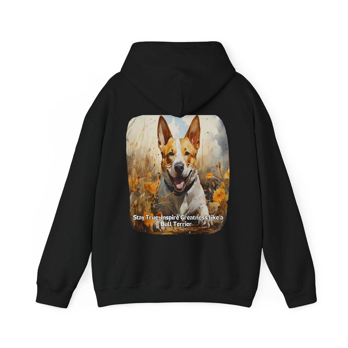 Sunflower Bull Terrier Unisex Hoodie – Stay True, Inspire Greatness Like a Bull Terrier