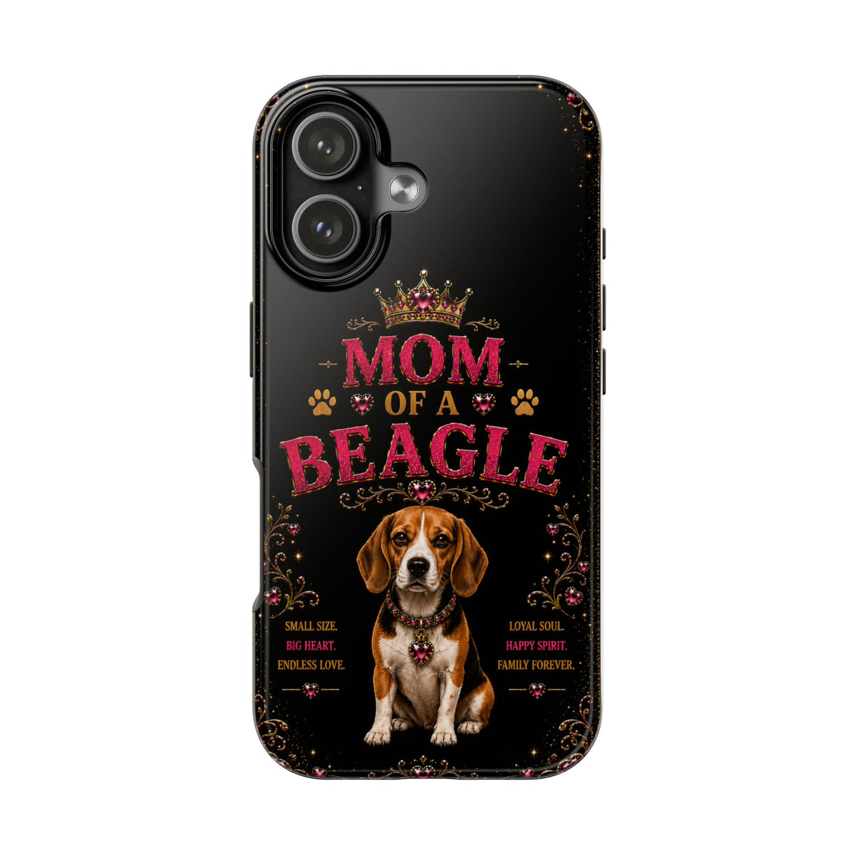 Mom of a Beagle Glitter Phone Case Not Just a Dog A True Best Friend for Life Vintage Dog Lover Gift Cover