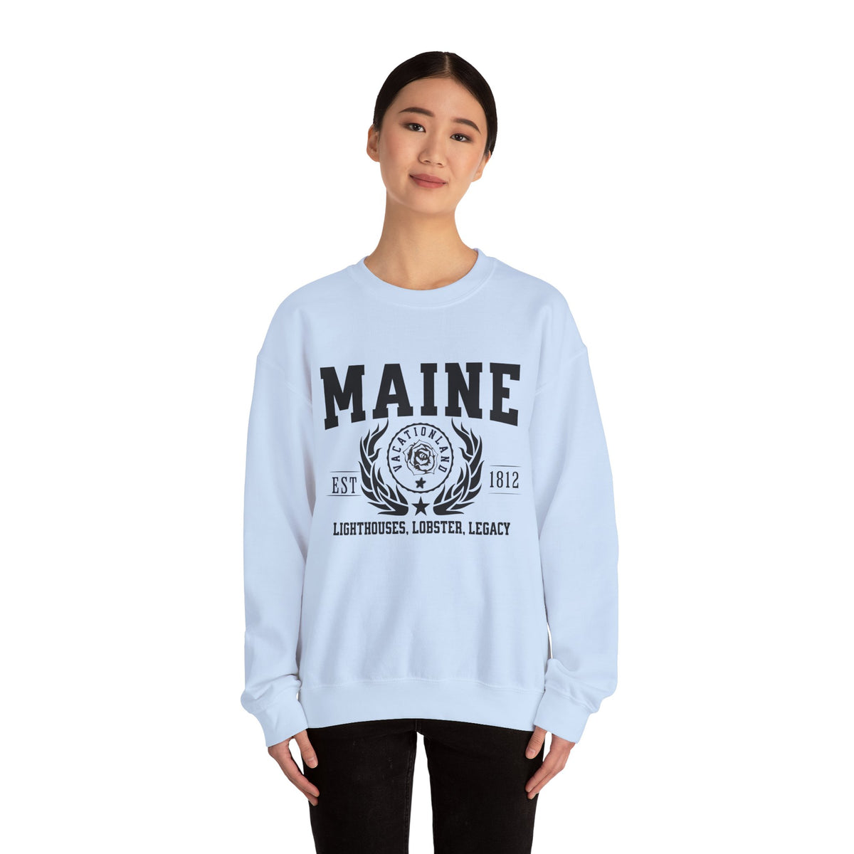 Maine State Legacy Sweatshirt – Lighthouses, Lobster, Legacy | Unisex Coastal New England Crewneck