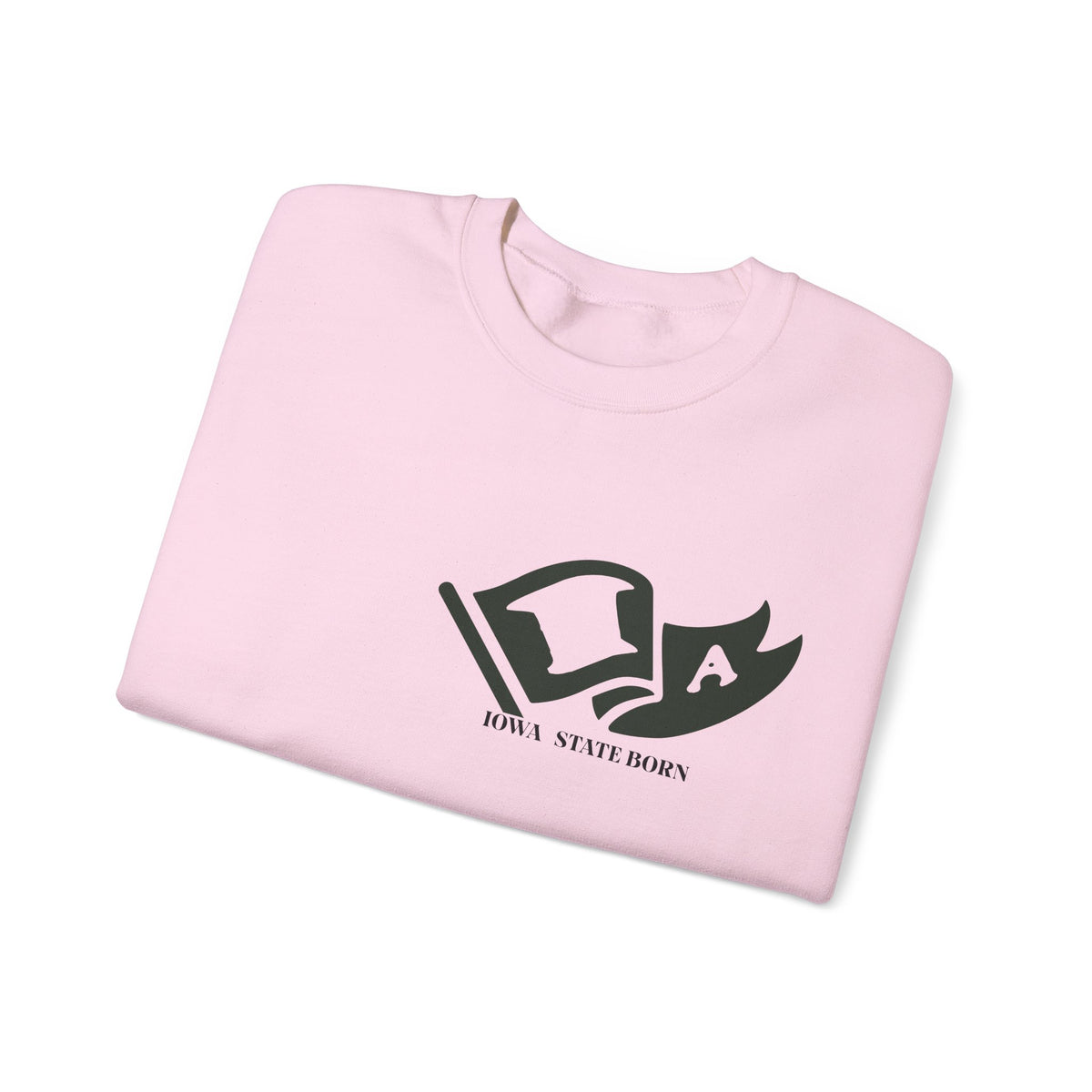 Iowa State Born and Raised Sweatshirt - Hawkeye State Pride Design