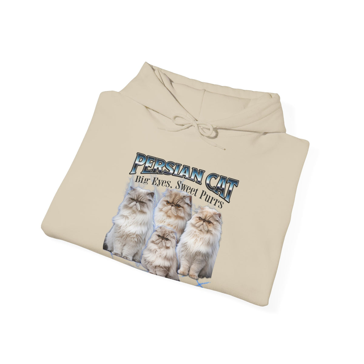 Persian Cat Hoodie – Unisex Bootleg Collage Sweatshirt | Big Eyes, Sweet Purrs