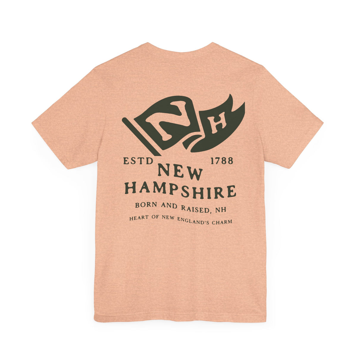 New Hampshire Born & Raised T-Shirt – Live Free or Die Pride, Front & Back Design