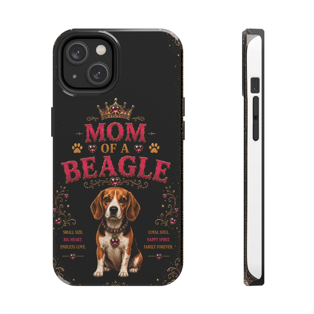 Mom of a Beagle Glitter Phone Case Not Just a Dog A True Best Friend for Life Vintage Dog Lover Gift Cover