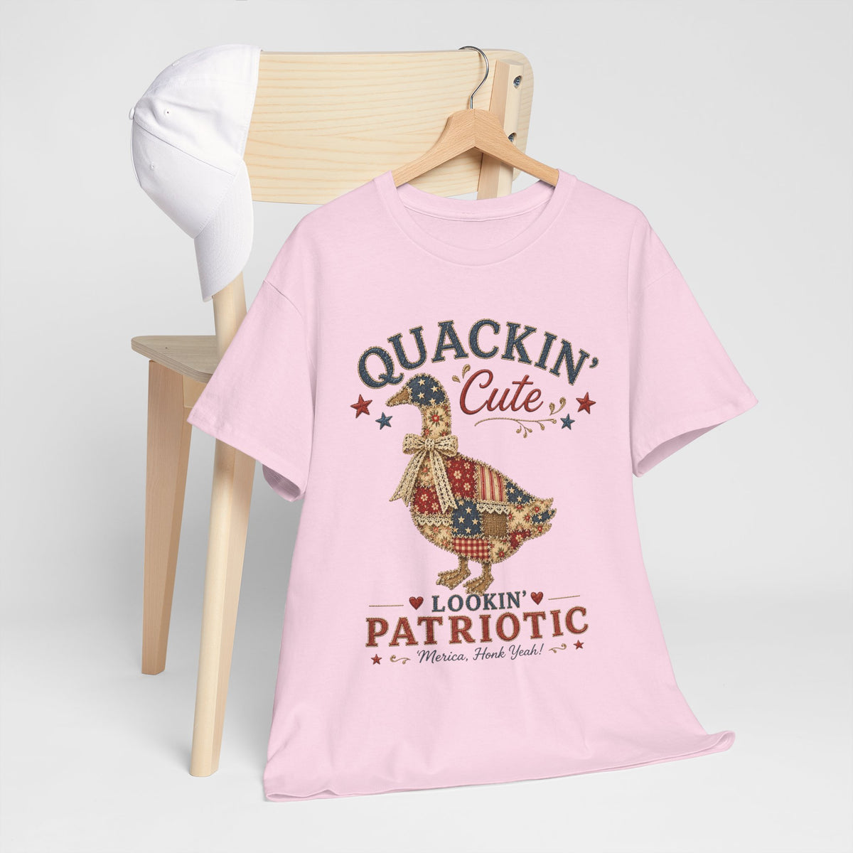 Patriotic Duck Tee - "Quackin' Cute, Lookin' Patriotic" 4th of July Shirt