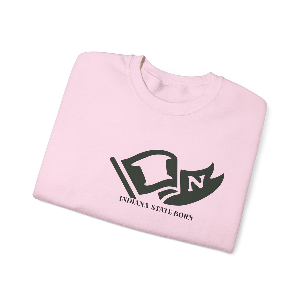 Indiana State Born and Raised Sweatshirt - Hoosier State Pride Design