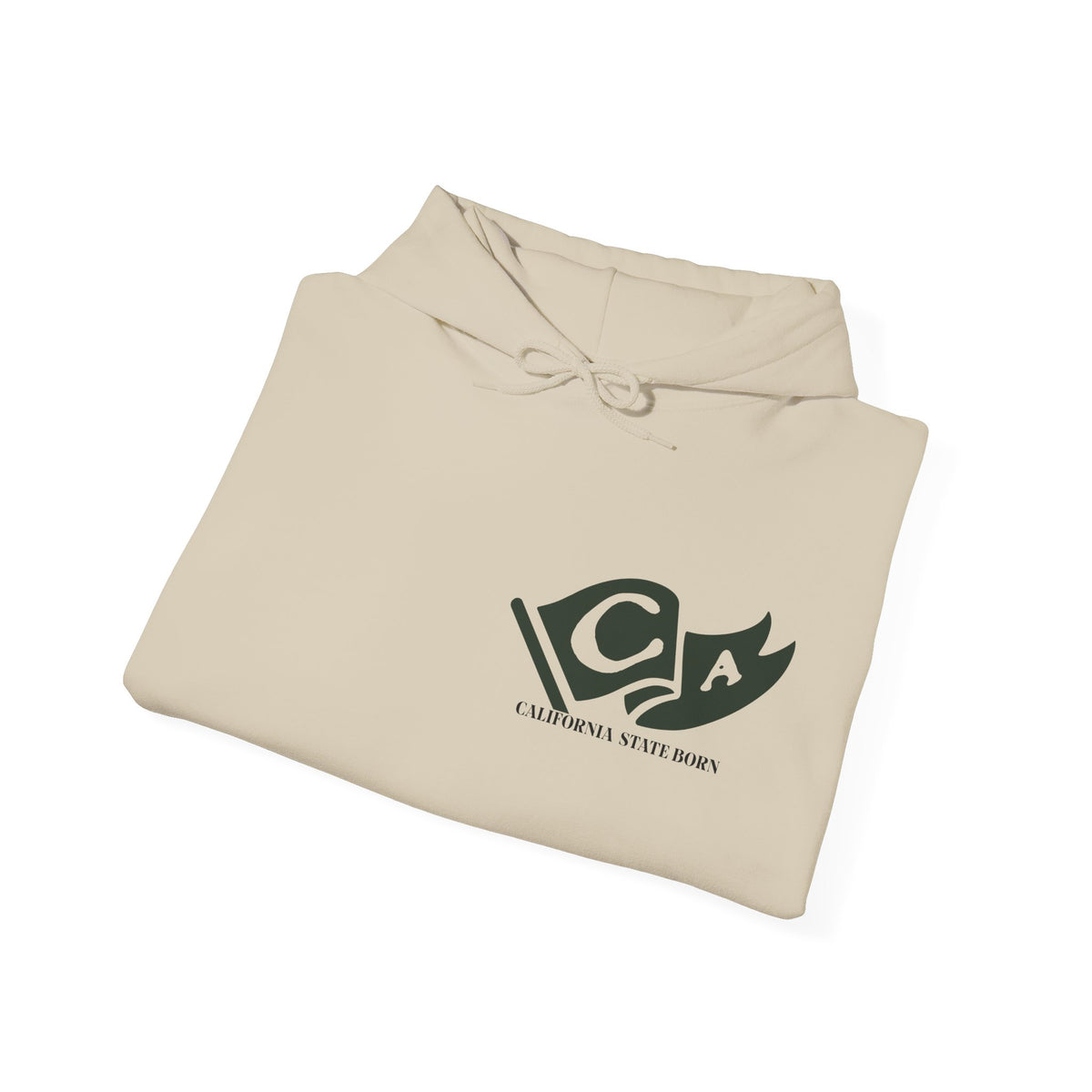 California State Born and Raised Unisex Hoodie - Golden State Pride Design