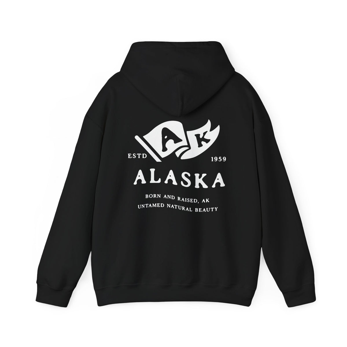 Alaska State Born and Raised Unisex Hoodie - The Last Frontier Pride Design