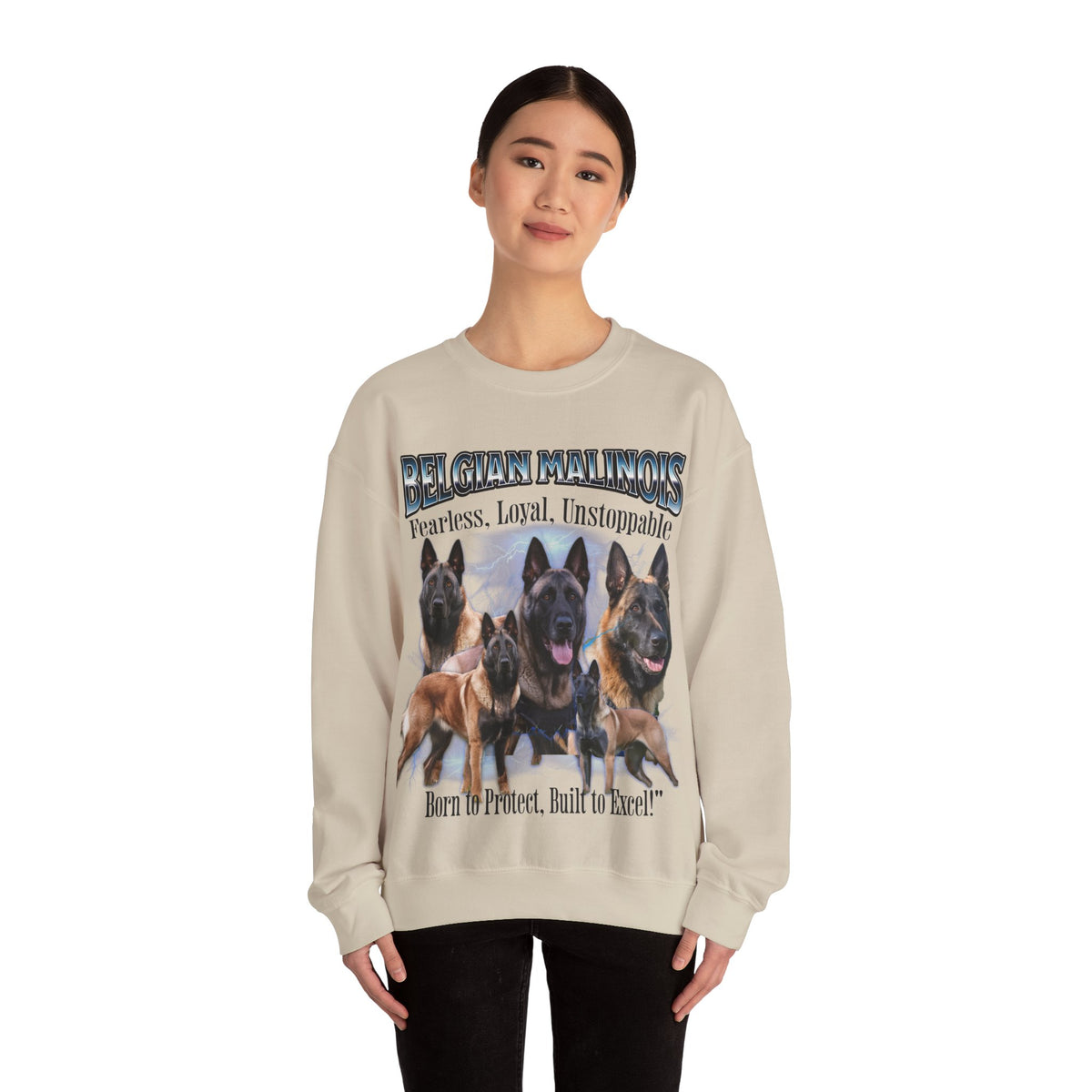 Bernese Mountain Dog Bootleg Collage Sweatshirt – Born for the Mountains, Made for Your Heart | Unisex Dog Lover Pullover
