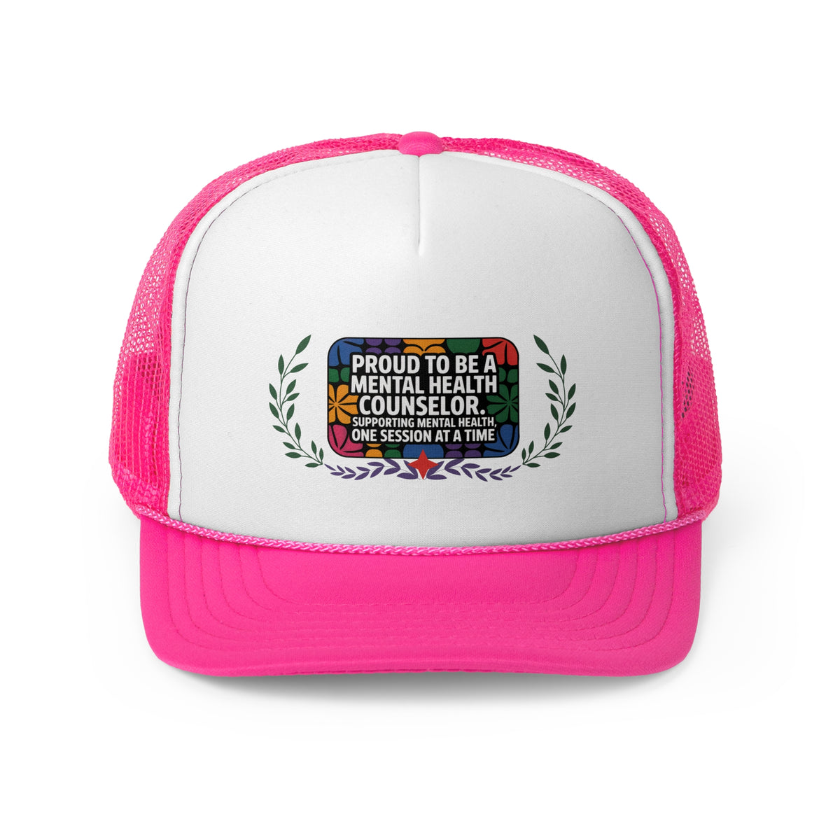 Mental Health Counselor Trucker Hat – Proud to Be a Mental Health Counselor | Supporting Mental Health One Session at a Time | Therapist Gift Cap