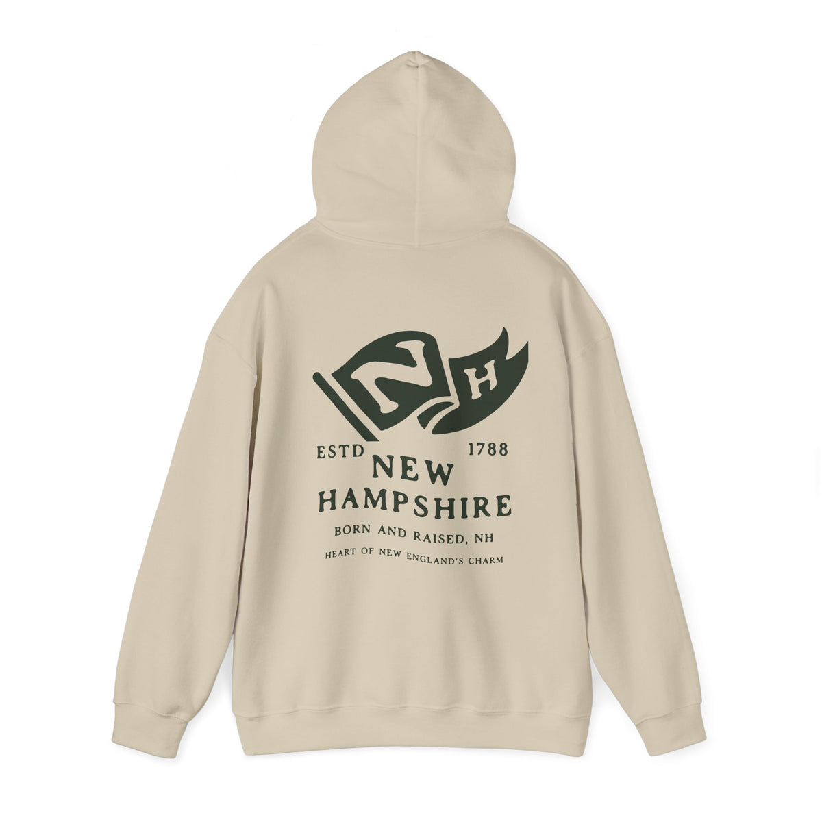 New Hampshire State Born and Raised Unisex Hoodie - Granite State Pride Design