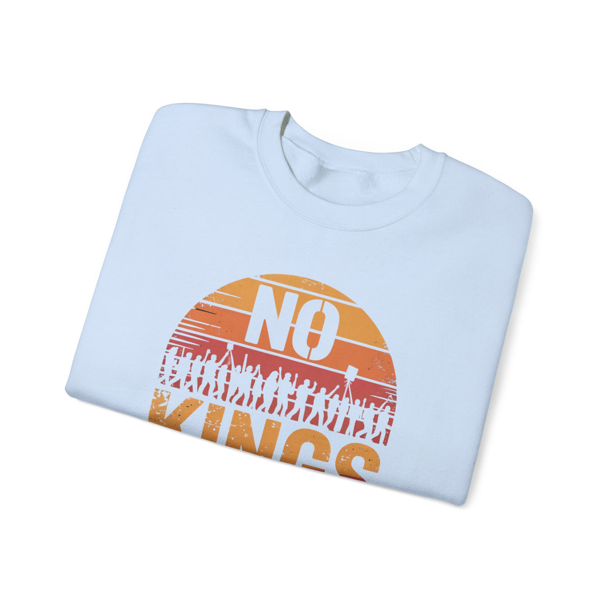 No Kings Parade” Retro Text Sweatshirt – Vintage-Inspired Peaceful Protest Message, Unisex Civil Rights Statement Apparel
