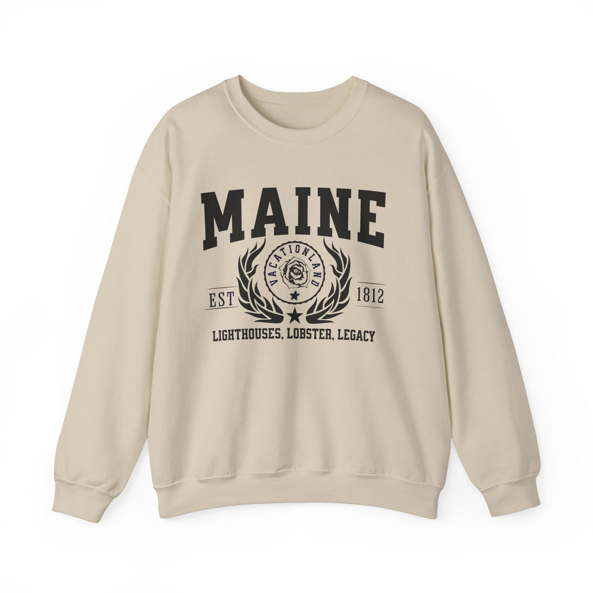 Maine State Legacy Sweatshirt – Lighthouses, Lobster, Legacy | Unisex Coastal New England Crewneck