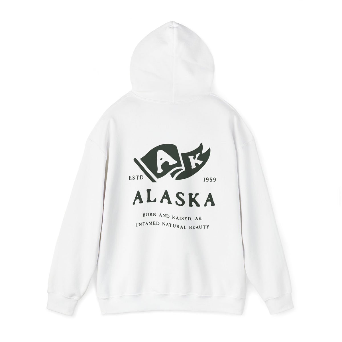 Alaska State Born and Raised Unisex Hoodie - The Last Frontier Pride Design