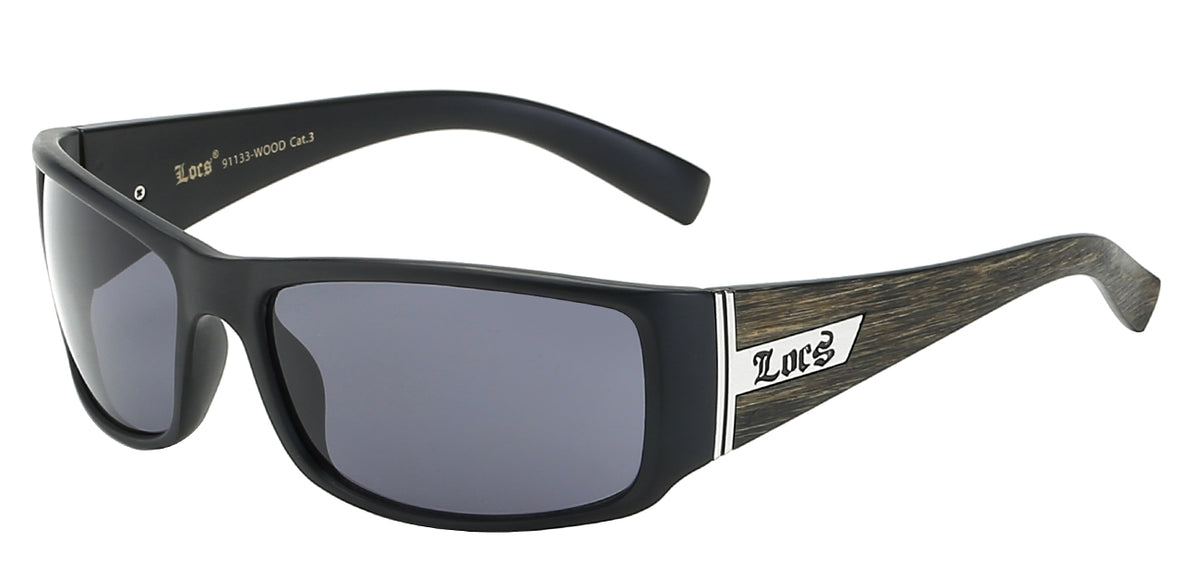 WOODEN ELEGANCE: LOCS 8LOC91133-WOOD SUNGLASSES