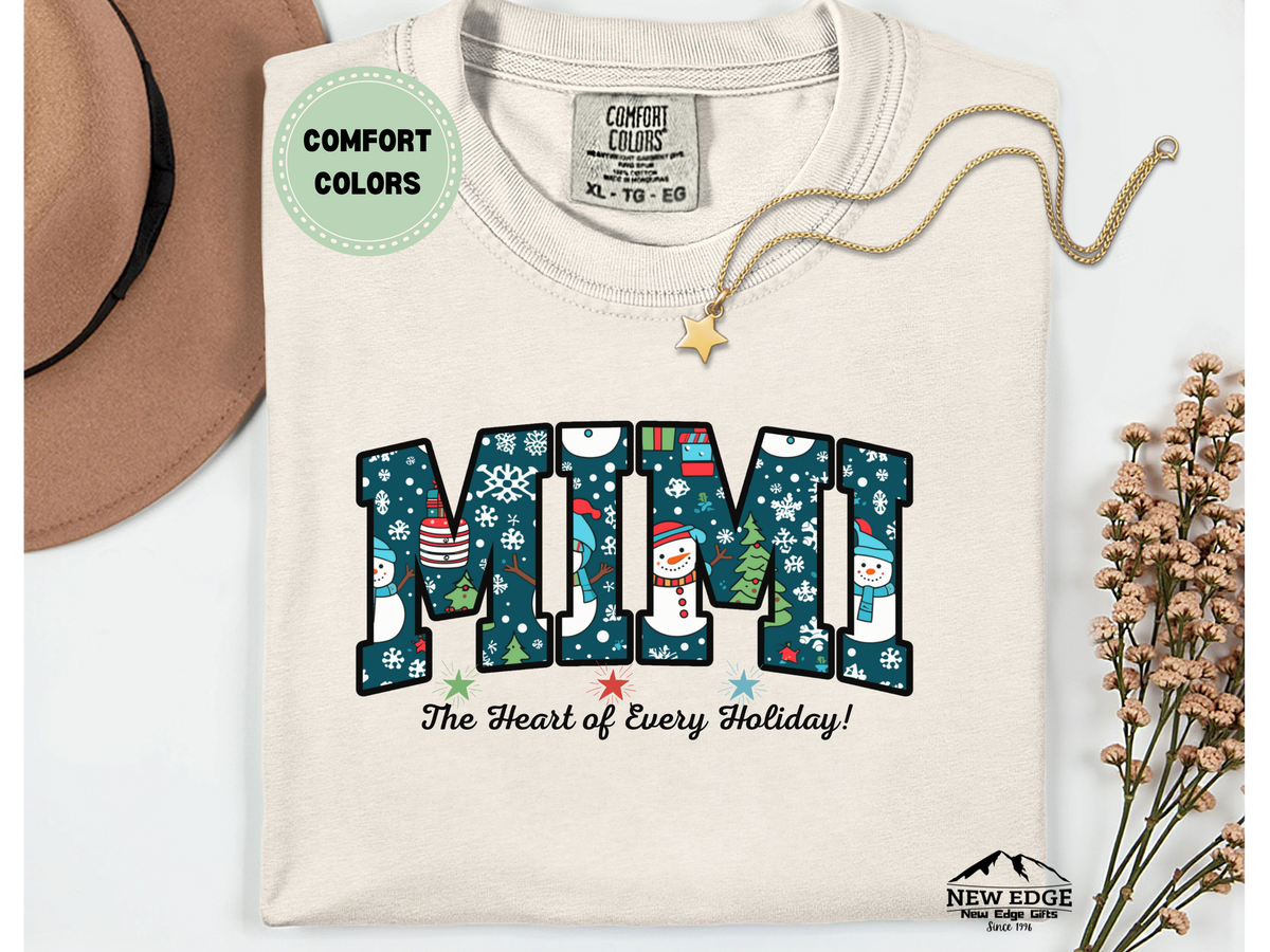 Comfort Colors Mimi T-Shirt “The Heart of Every Holiday” | Grandma Holiday Graphic Tee