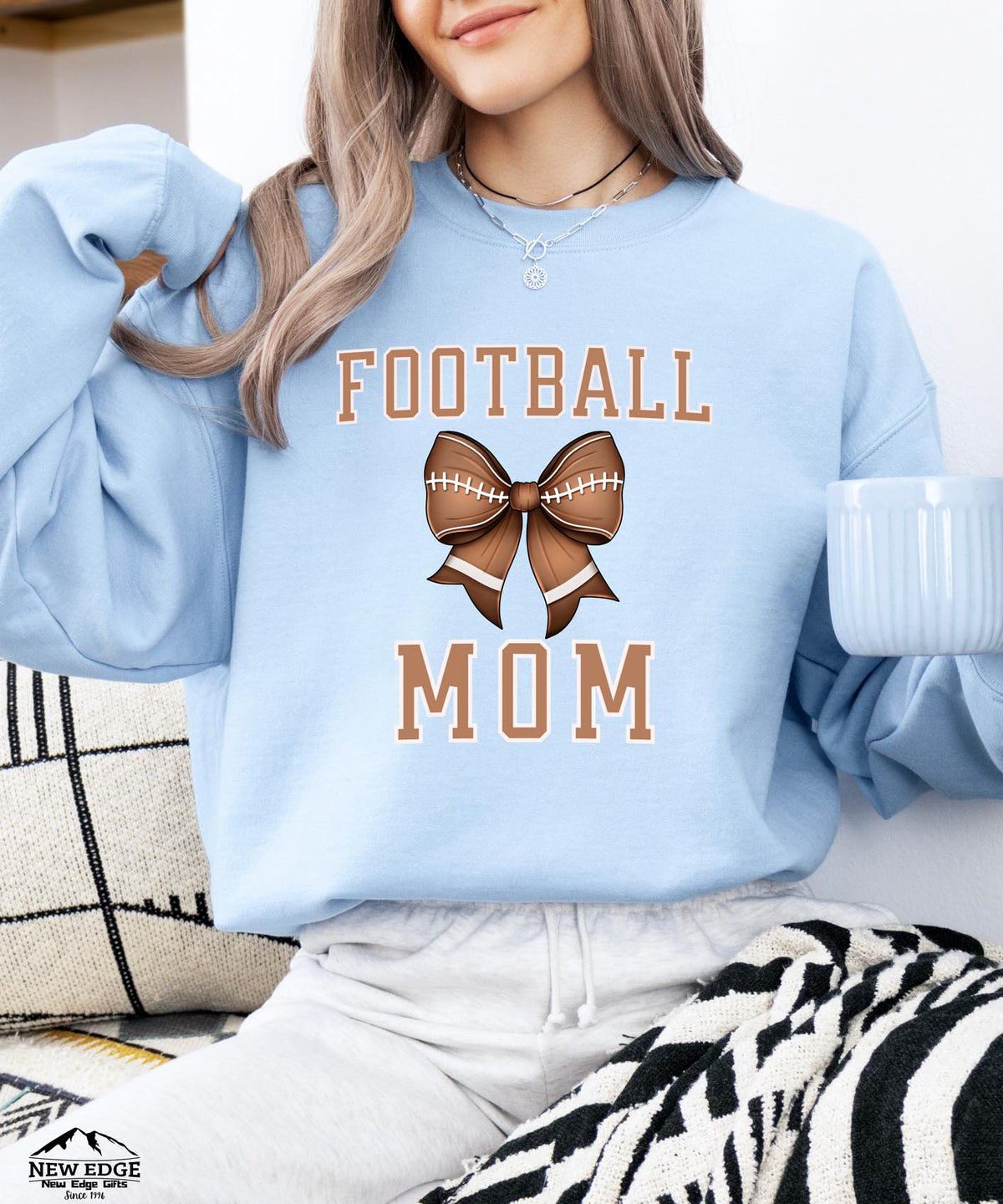 Football Mom Sweatshirt | Cozy Game Day Crewneck for Sports Moms | Team Spirit Pullover
