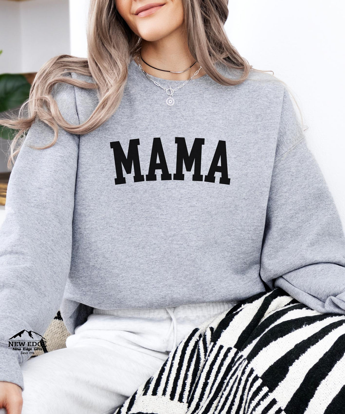 Mama Black Text Sweatshirt | Minimalist Mom Crewneck | Cozy Everyday Pullover for Moms