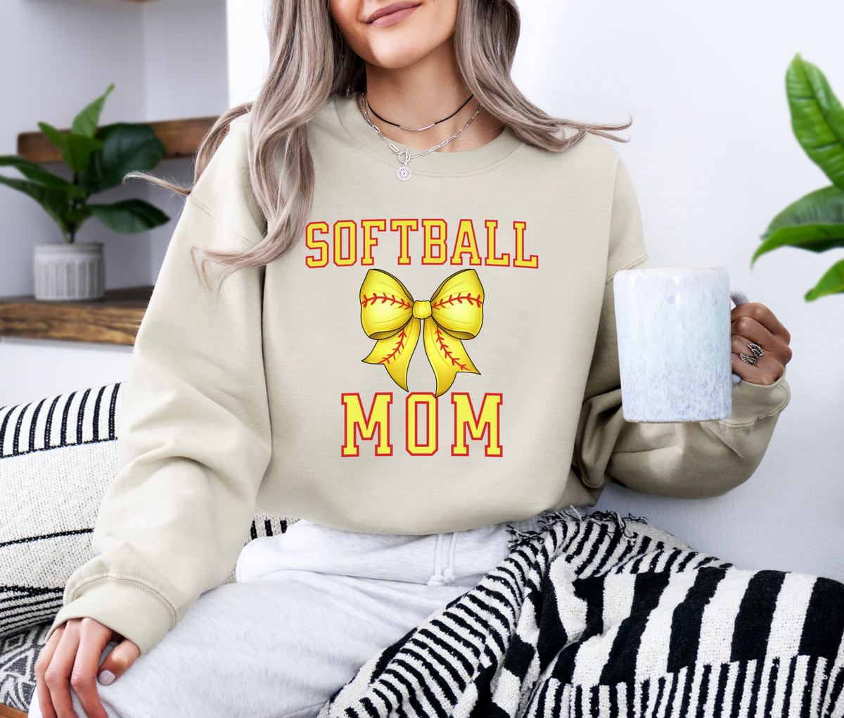 Softball Mom Sweatshirt | Cozy Sports Crewneck | Proud Mom Pullover for Game Days