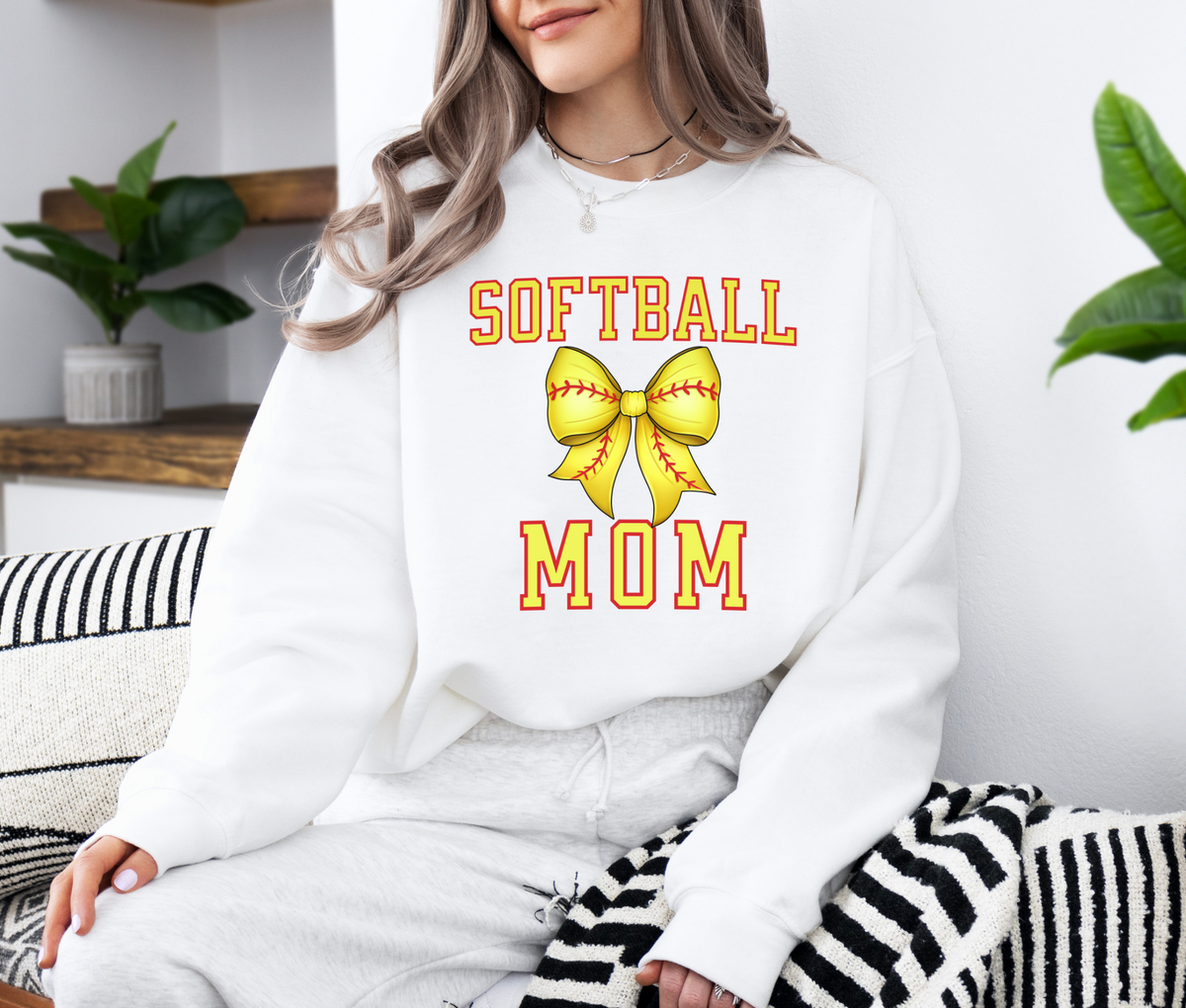 Softball Mom Sweatshirt | Cozy Sports Crewneck | Proud Mom Pullover for Game Days
