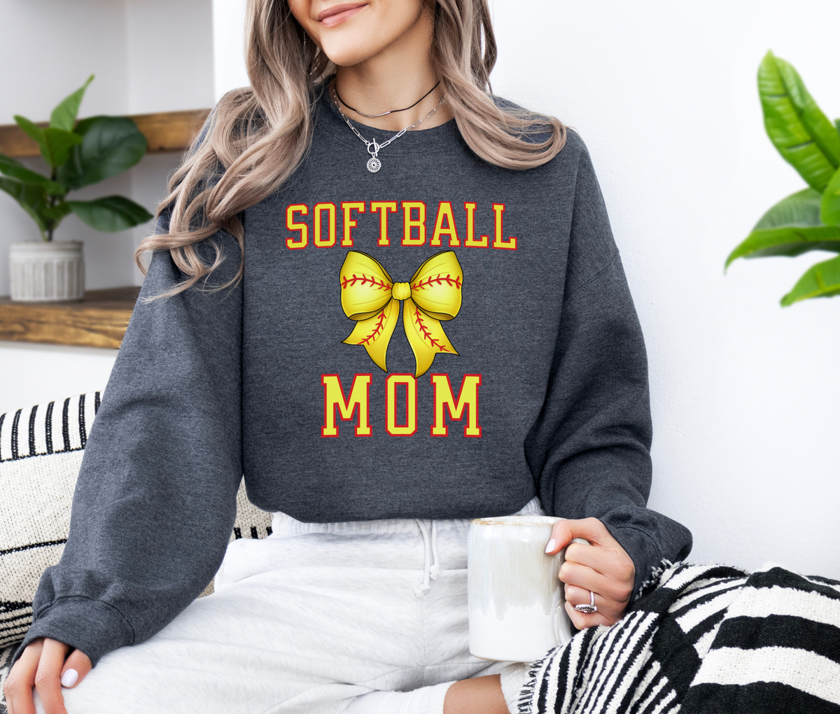 Softball Mom Sweatshirt | Cozy Sports Crewneck | Proud Mom Pullover for Game Days