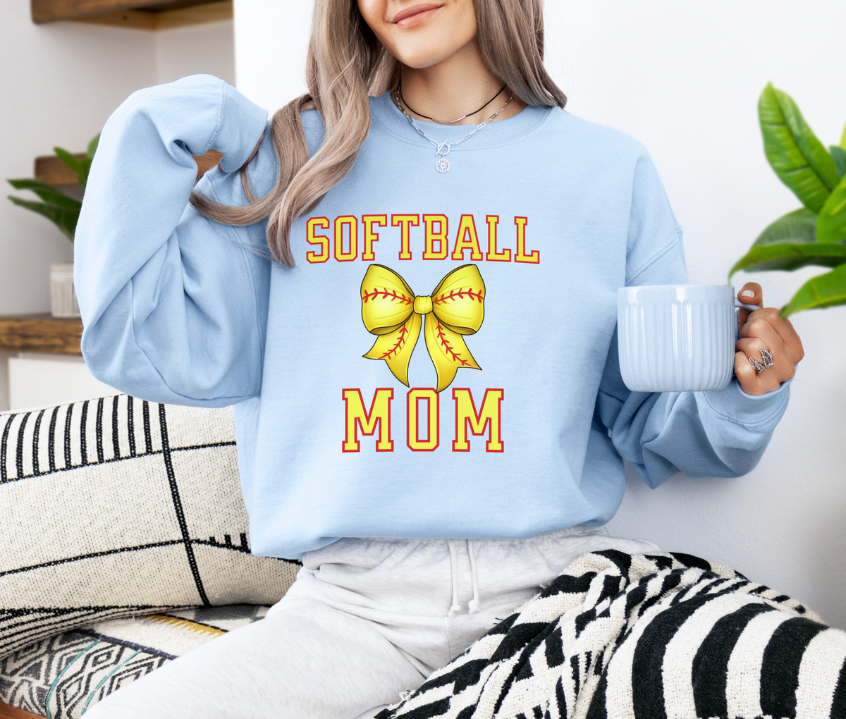 Softball Mom Sweatshirt | Cozy Sports Crewneck | Proud Mom Pullover for Game Days