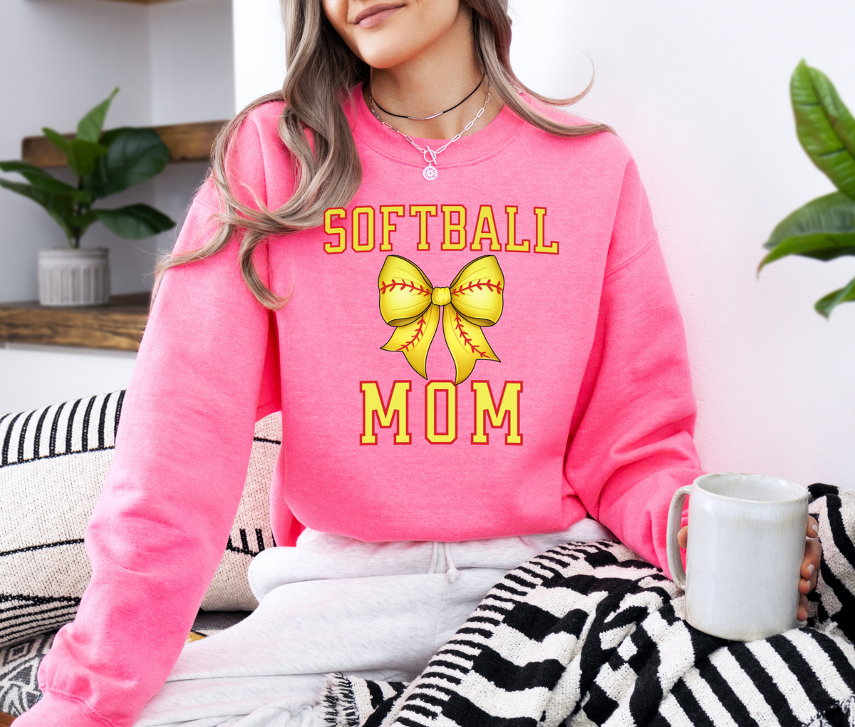Softball Mom Sweatshirt | Cozy Sports Crewneck | Proud Mom Pullover for Game Days
