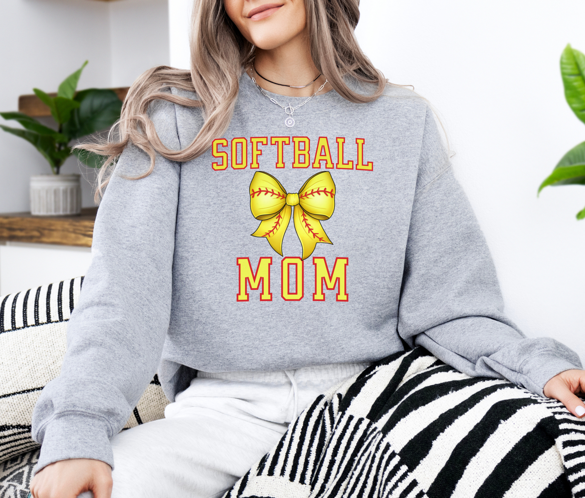 Softball Mom Sweatshirt | Cozy Sports Crewneck | Proud Mom Pullover for Game Days