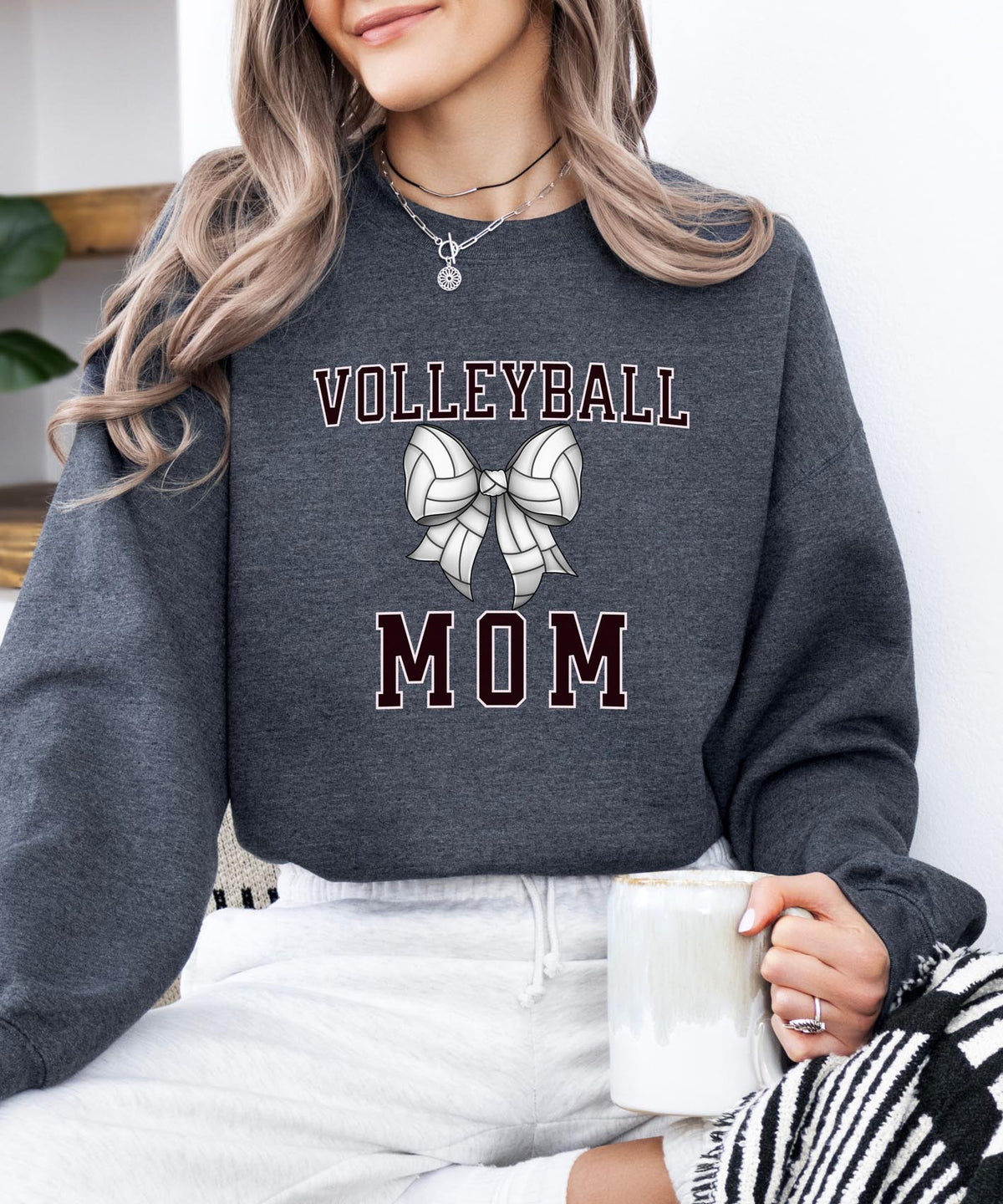 Volleyball Mom Sweatshirt | Sporty Game Day Crewneck | Cozy Athletic Team Spirit Pullover