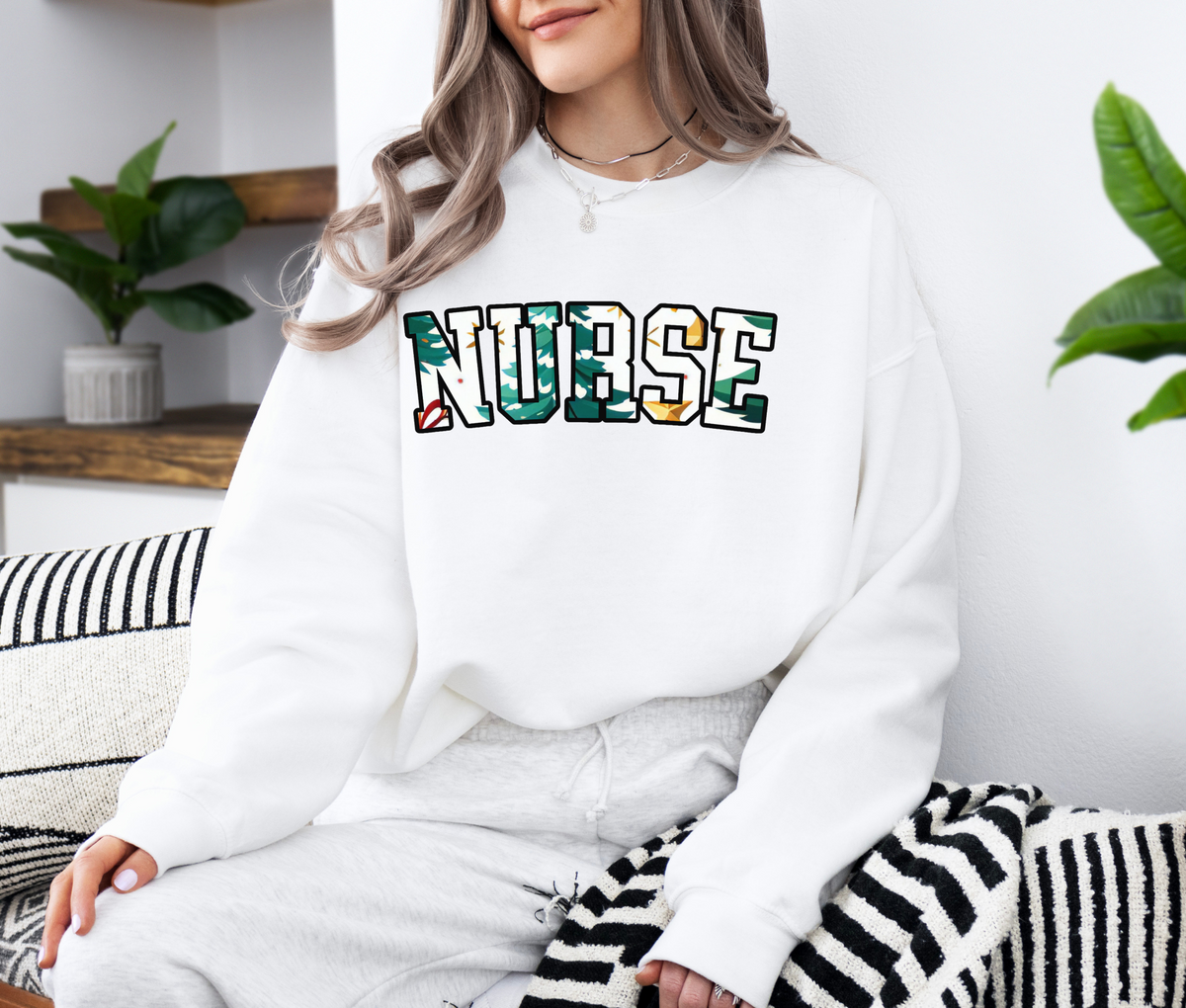 NURSE Graphic Sweatshirt | Medical Crewneck | Cozy Nurse Appreciation Gift | Healthcare Worker Sweater
