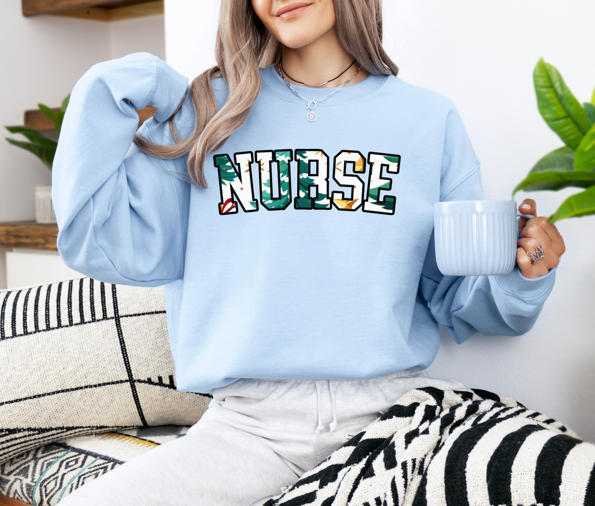 NURSE Graphic Sweatshirt | Medical Crewneck | Cozy Nurse Appreciation Gift | Healthcare Worker Sweater