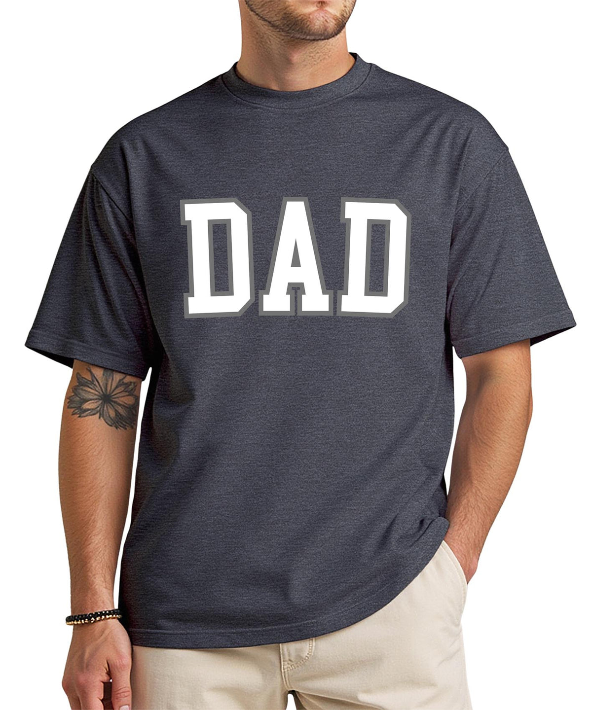 Dad Life Unisex Heavy Cotton Tee, Gift for Father's Day, Casual Everyday Wear, Birthday Gift for Dad, Family Reunion Shirt
