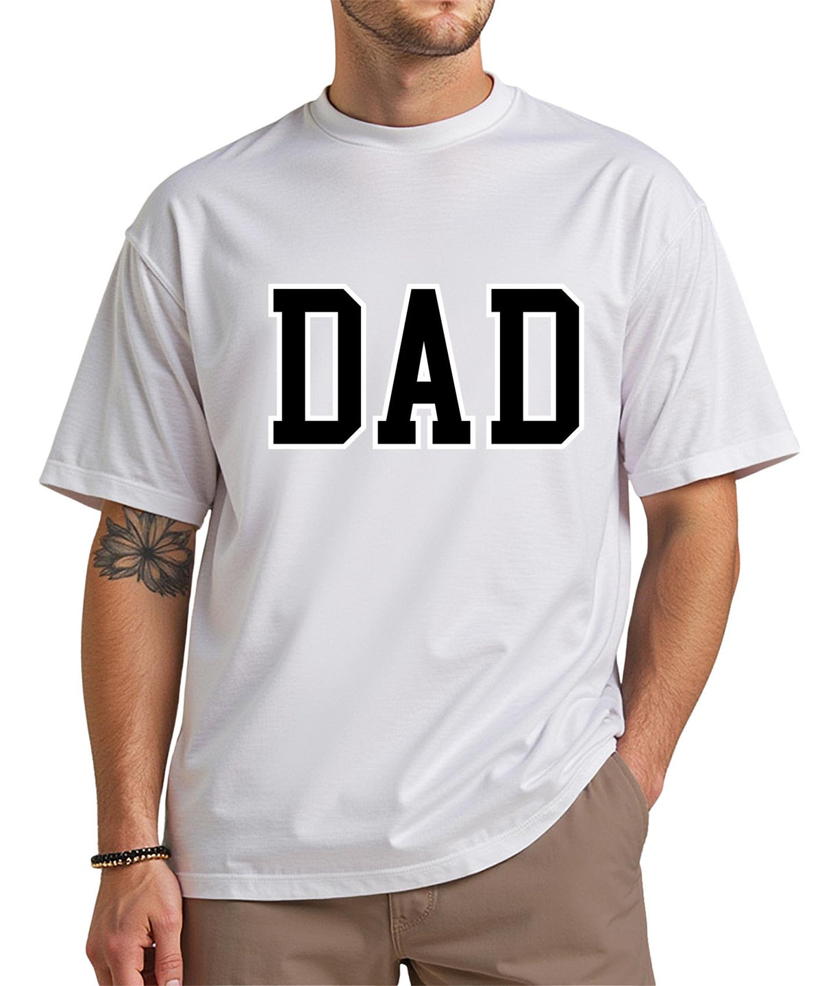 Gildan Black Text DAD T-Shirt – Classic Father Tee, Father’s Day Gift, Everyday Casual Shirt for Dads