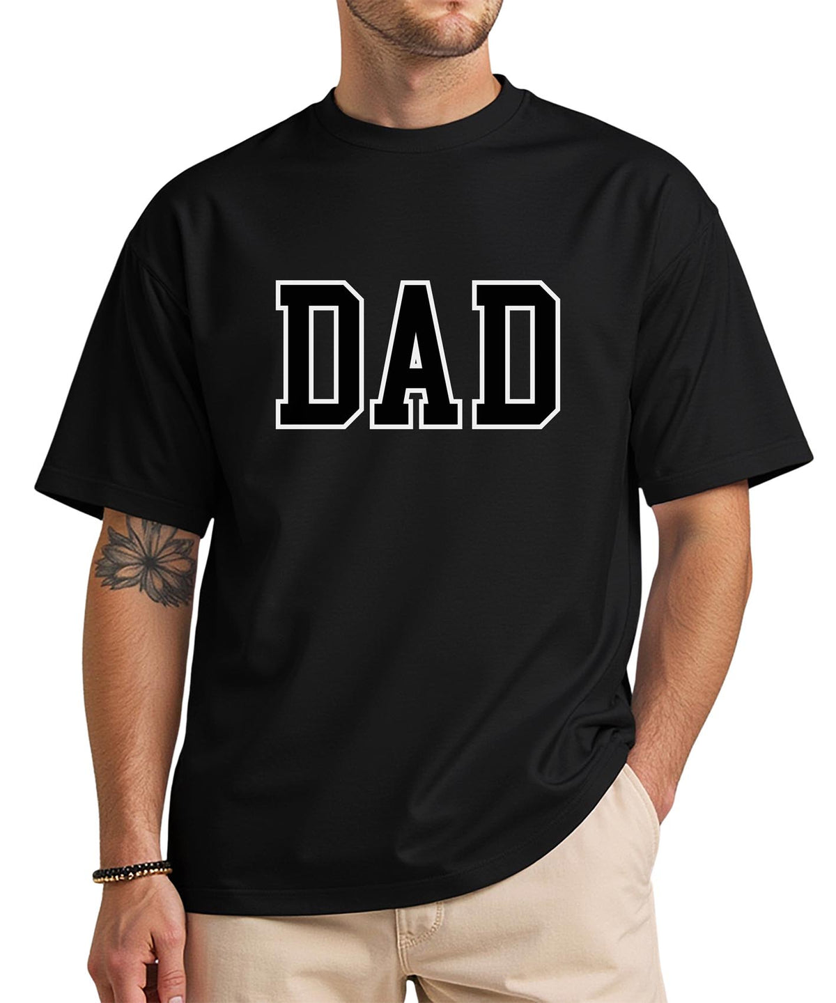 Gildan Black Text DAD T-Shirt – Classic Father Tee, Father’s Day Gift, Everyday Casual Shirt for Dads