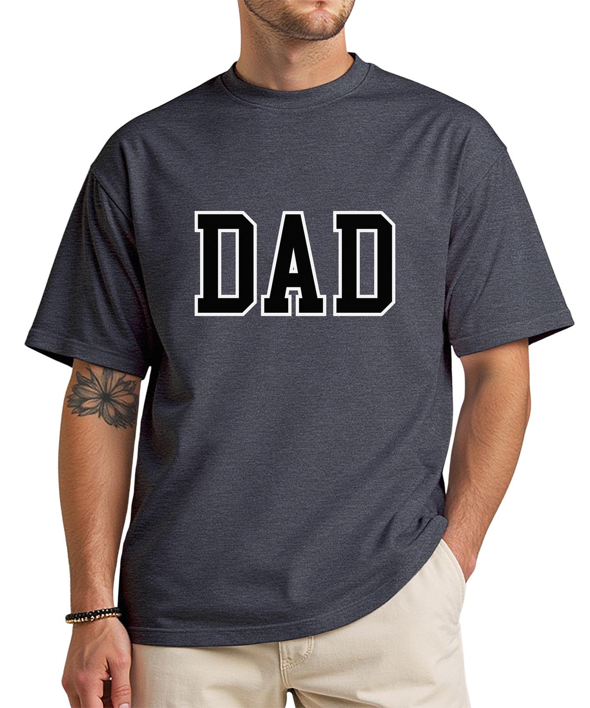 Gildan Black Text DAD T-Shirt – Classic Father Tee, Father’s Day Gift, Everyday Casual Shirt for Dads