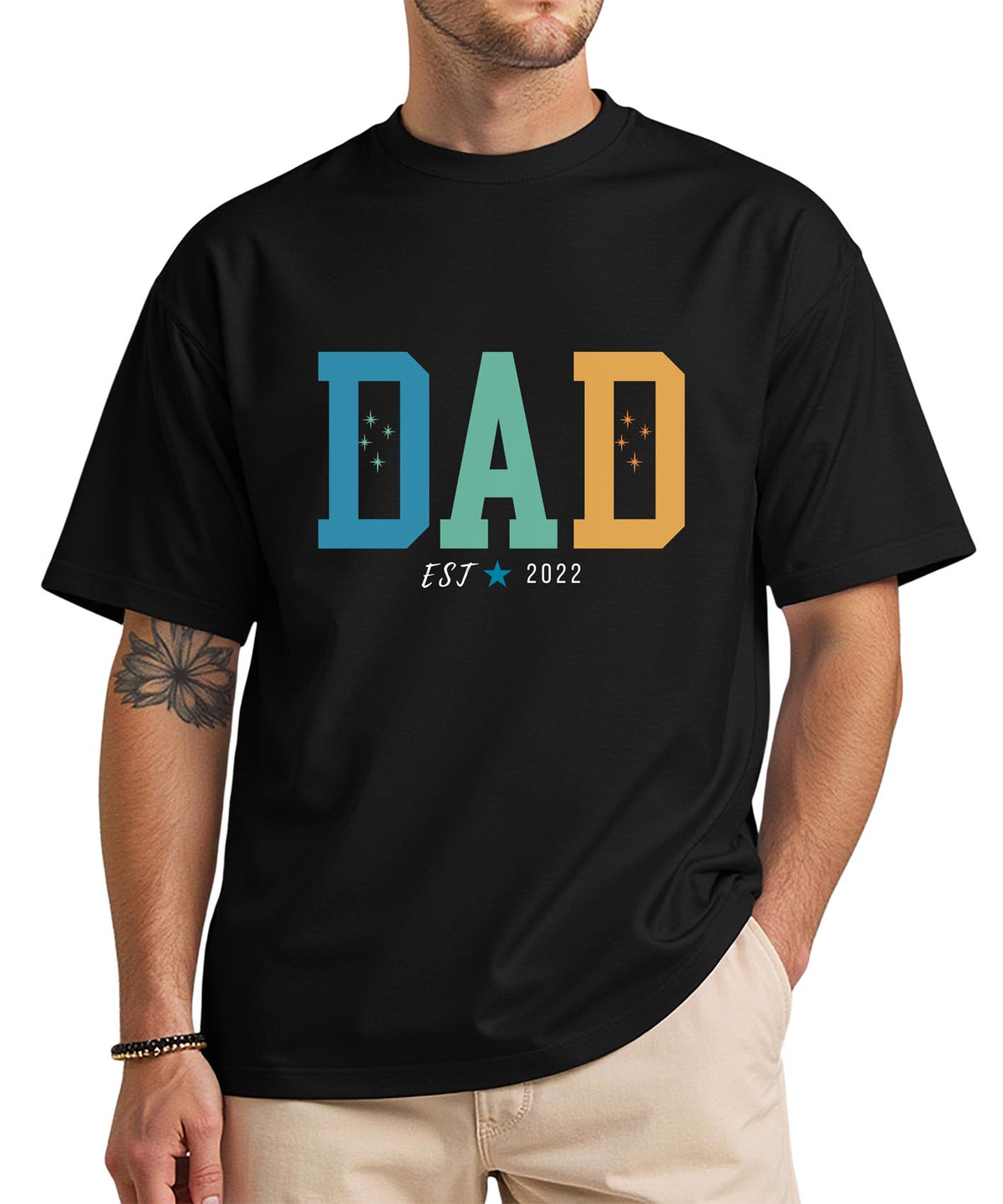 Dad Retro EST. 2022 T-Shirt – Vintage Fatherhood Tee, New Dad Gift, First Time Father Shirt