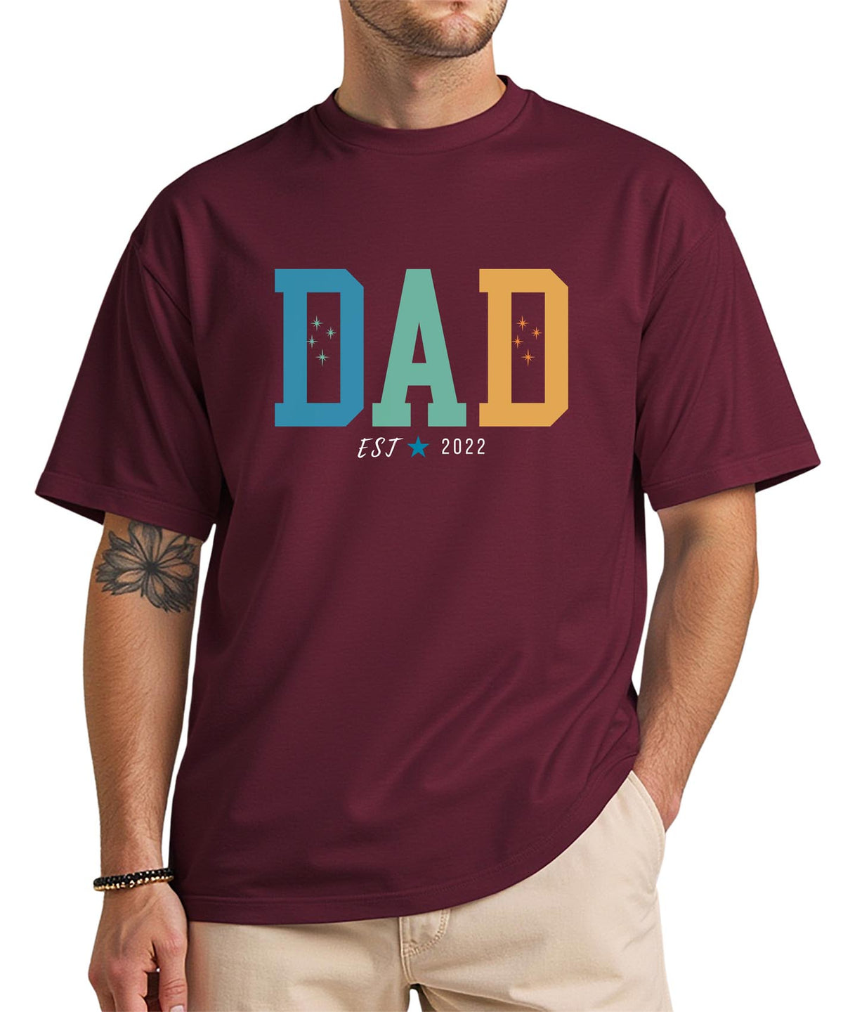 Dad Retro EST. 2022 T-Shirt – Vintage Fatherhood Tee, New Dad Gift, First Time Father Shirt