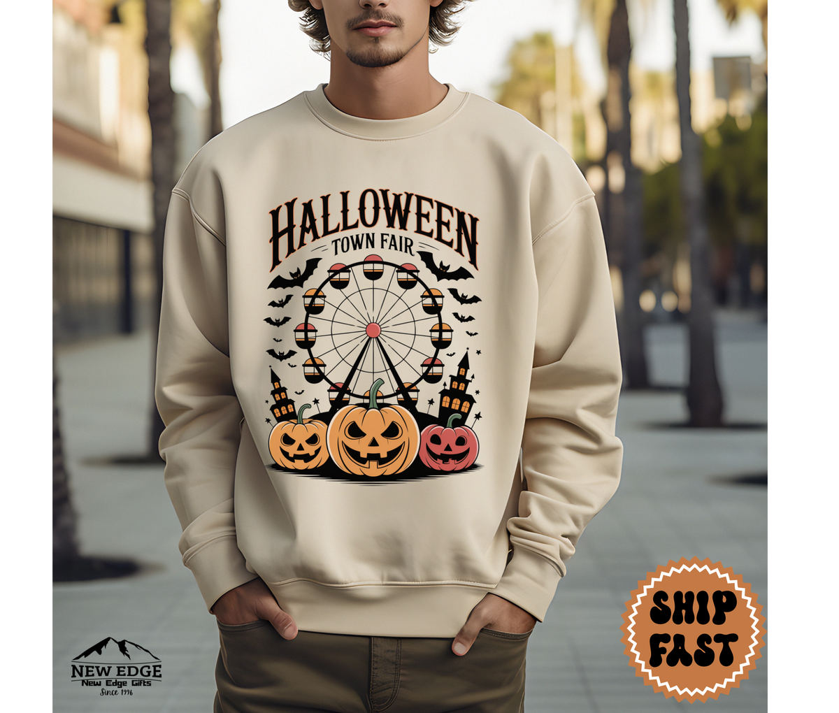 Unisex Halloween Town Fair Sweatshirt | Spooky Carnival Pullover | Cozy Fall Festival Crewneck