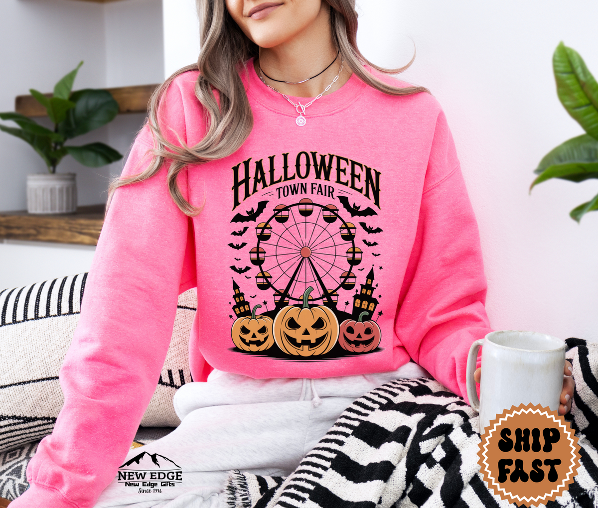 Unisex Halloween Town Fair Sweatshirt | Spooky Carnival Pullover | Cozy Fall Festival Crewneck