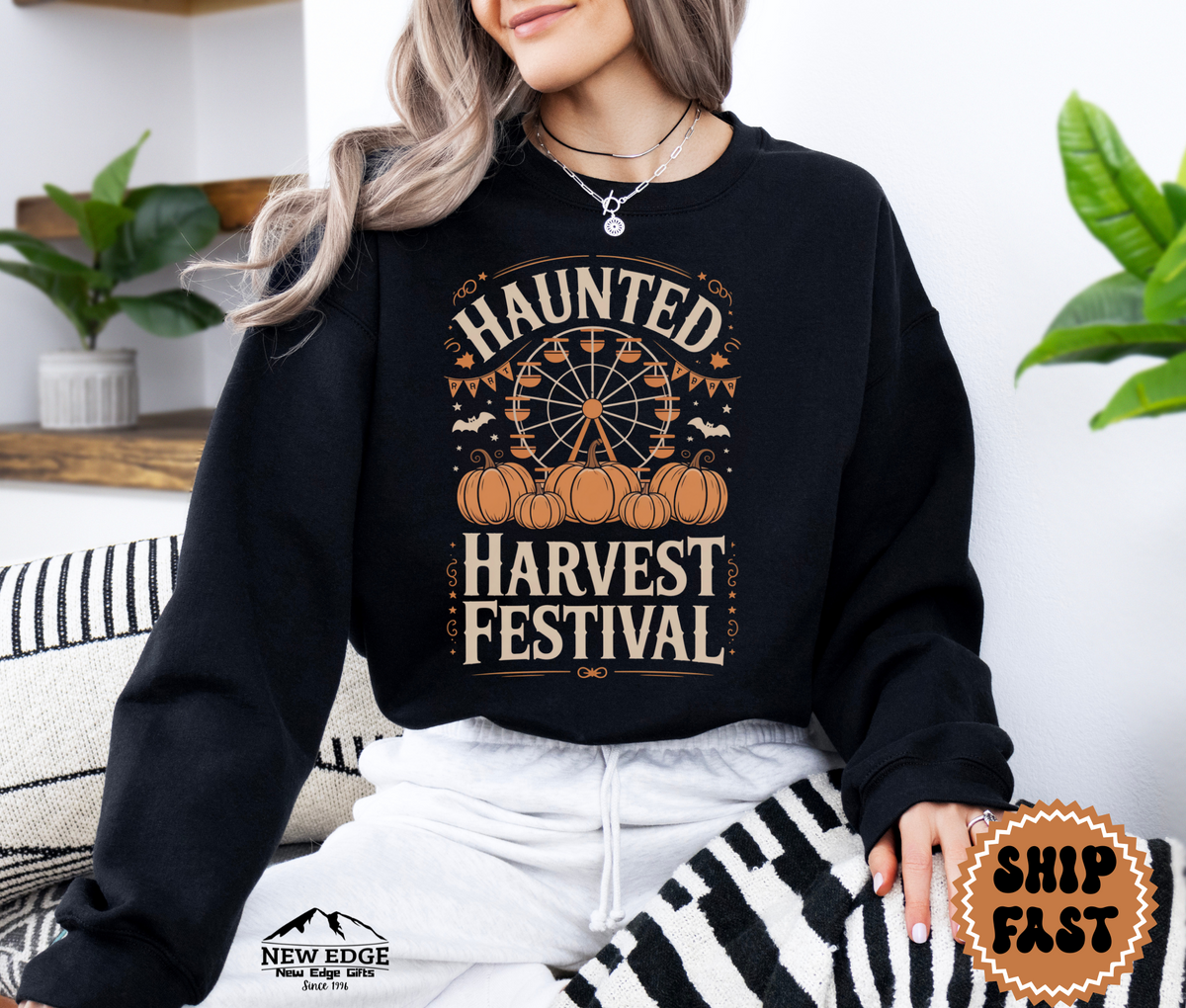 Unisex Halloween Town Fair Sweatshirt | Spooky Carnival Pullover | Cozy Fall Festival Crewneck