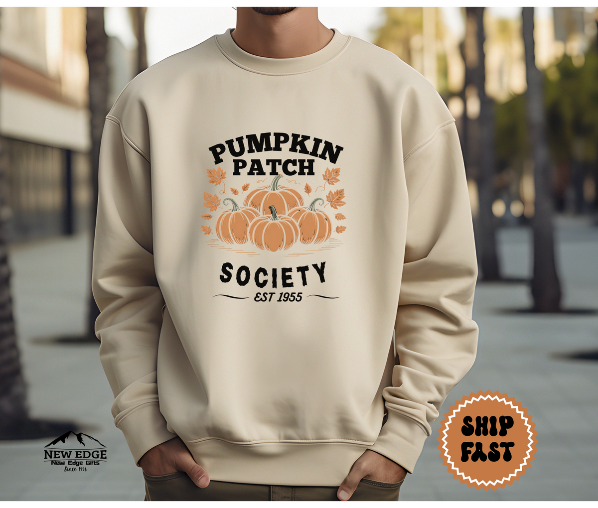 Unisex Pumpkin Patch Society Halloween Sweatshirt – Cozy Fall Harvest Autumn Pullover
