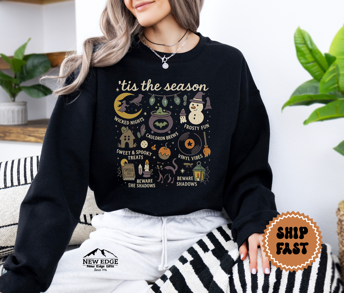 Unisex “’Tis the Season” Christmas Sweatshirt | Cozy Holiday Pullover | Festive Winter Crewneck