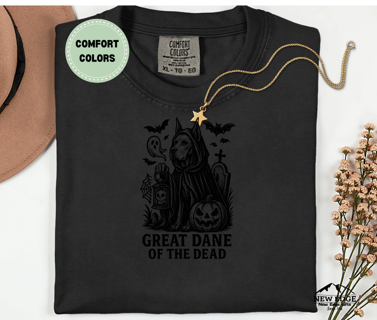 Comfort Colors Great Dane – Of The Dead Halloween T-Shirt | Unisex Dog Lover Tee
