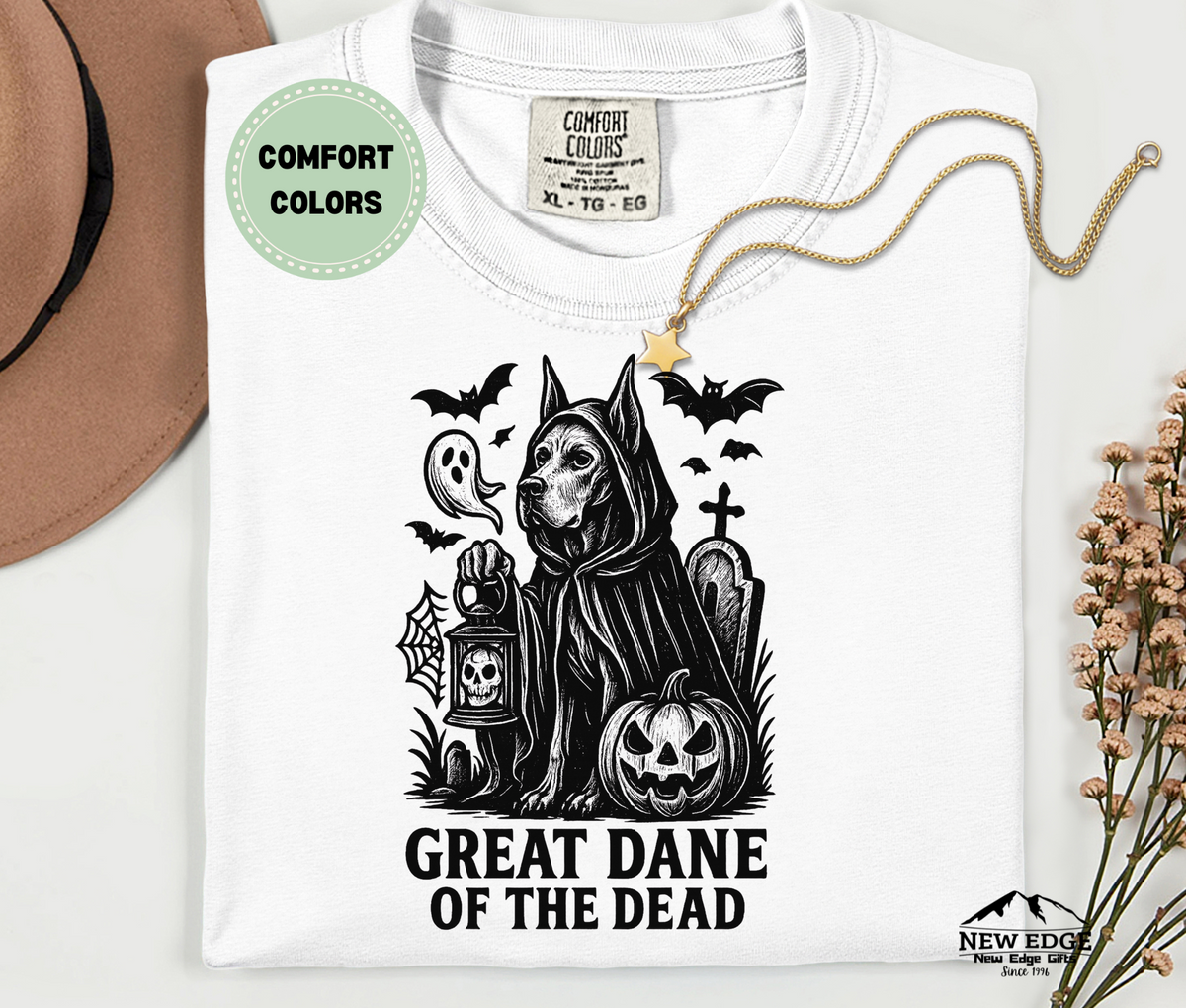 Comfort Colors Great Dane – Of The Dead Halloween T-Shirt | Unisex Dog Lover Tee
